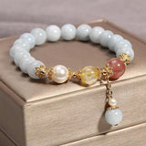 Crystal Strawberry Hair Yellow Bracelet