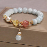 Crystal Strawberry Hair Yellow Bracelet
