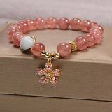 Crystal Strawberry Hair Yellow Bracelet