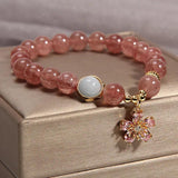 Crystal Strawberry Hair Yellow Bracelet