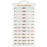 Colorful Beaded Eye Charm Bracelets Set for Women