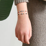 Colorful Beaded Eye Charm Bracelets Set for Women