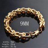 18K Feijaro Bracelet Chain 20CM Men's Domineering 9MM Bracelet