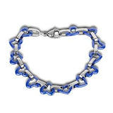 Ocean Ceramic Heart Bangle Bracelet for Women