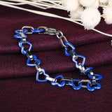 Ocean Ceramic Heart Bangle Bracelet for Women