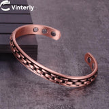 Adjustable Copper Magnetic Bracelet for Women Arthritis Pain Relief