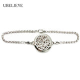 Stainless Steel Essential Oil Diffuser Bracelet Aromatherapy Locket