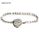 Stainless Steel Essential Oil Diffuser Bracelet Aromatherapy Locket