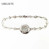 Stainless Steel Essential Oil Diffuser Bracelet Aromatherapy Locket