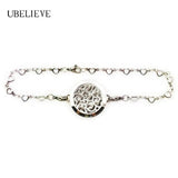 Stainless Steel Essential Oil Diffuser Bracelet Aromatherapy Locket