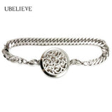 Stainless Steel Essential Oil Diffuser Bracelet Aromatherapy Locket
