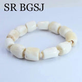 10-14mm 4mm Coral Bracelet 7.5-8inch