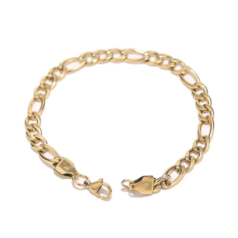 10pcs Stainless Steel 3:1 Chains Bangle Bracelets For DIY Jewelry 20cm
