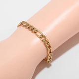 10pcs Stainless Steel 3:1 Chains Bangle Bracelets For DIY Jewelry 20cm