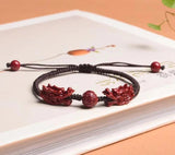Purple Cinnabar Dragon Head Lucky Bracelet