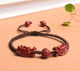 Purple Cinnabar Dragon Head Lucky Bracelet