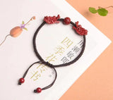 Purple Cinnabar Dragon Head Lucky Bracelet
