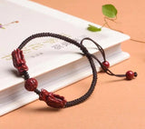 Purple Cinnabar Dragon Head Lucky Bracelet