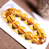 Natural 6A Brazil Citrine Stone Bracelet Lucky Stone Bracelet