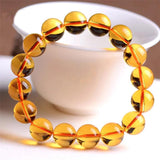 Natural 6A Brazil Citrine Stone Bracelet Lucky Stone Bracelet