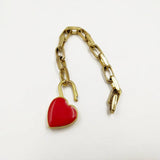 Rongho Vintage Red Lock Heart Bracelet Punk Metal Star Femme Jewelry
