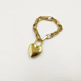 Rongho Vintage Red Lock Heart Bracelet Punk Metal Star Femme Jewelry