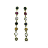 Rongho Vintage Crystal Bracelet Metal Lion Head Charms Rainbow Jewelry