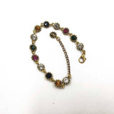 Rongho Vintage Crystal Bracelet Metal Lion Head Charms Rainbow Jewelry