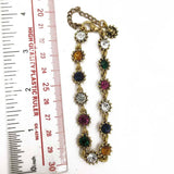 Rongho Vintage Crystal Bracelet Metal Lion Head Charms Rainbow Jewelry