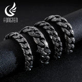 Hip Pop Mens Cuban Link Chain Bracelet Stainless Steel Vintage