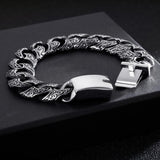 Hip Pop Mens Cuban Link Chain Bracelet Stainless Steel Vintage