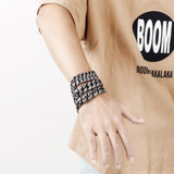 Hip Pop Mens Cuban Link Chain Bracelet Stainless Steel Vintage