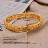 24k 4pcs/Lot Dubai Wedding Bangles For Women Ethiopian Jewelry Indian Bracelets