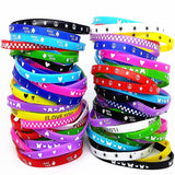 100pcs Kids Silicone Bracelet Wristband Assorted Colors Love Bangle Family Party