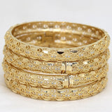Dubai Bangles For Women Girl rhinestones Jewelry 14k  plated Africa
