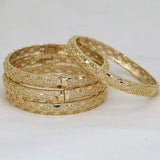 Dubai Bangles For Women Girl rhinestones Jewelry 14k  plated Africa
