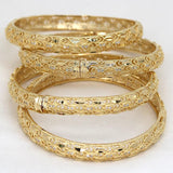 Dubai Bangles For Women Girl rhinestones Jewelry 14k  plated Africa
