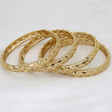Dubai Bangles For Women Girl rhinestones Jewelry 14k  plated Africa