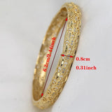 Dubai Bangles For Women Girl rhinestones Jewelry 14k  plated Africa