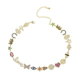 Colorful Lucky Eye Flower Animals Charm Chain Bracelets Bangle for Women