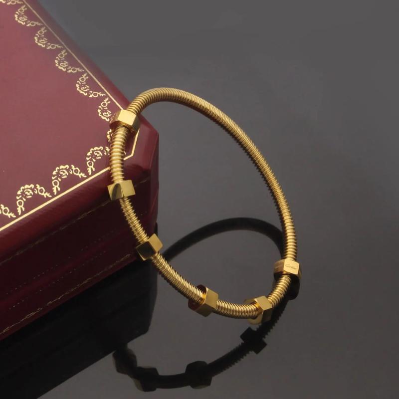 Explosive Six Nail Screw Titanium Steel Bracelet for Couples