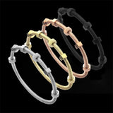 Explosive Six Nail Screw Titanium Steel Bracelet for Couples