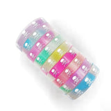 50Pcs/Lot Multicolor Silicone Night Glow Luminous Bracelets For Women Men