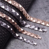 Tungsten Bracelet Men Magnetic Hematite Rose Chain Link