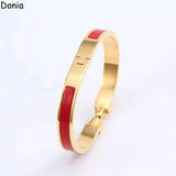 Enamel Titanium Steel Bracelet Letter Bracelet