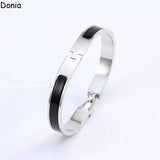 Enamel Titanium Steel Bracelet Letter Bracelet