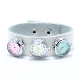 10pcs Glass Watch Snap Buttons Charms DIY Snap Bracelet 18mm/20mm