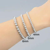 10Pcs Dainty Plated Ball Beaded Elastic Bracelets