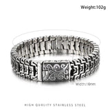 16mm Punk Rock Chain Bracelet Stainless Steel 316L Bike Biker Jewelry