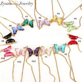 Crystal Butterfly Bracelet Copper Chain Charm Bracelets for Women Girls